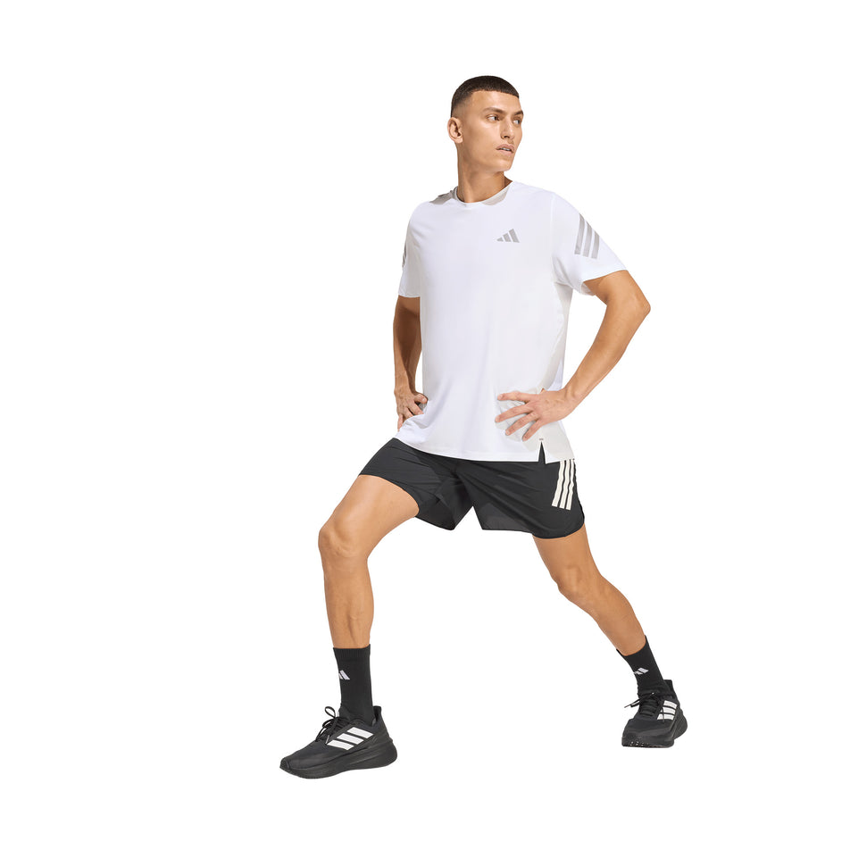 Front view of a model wearing the adidas Men's adi365 2in1 Short in the Black colourway.