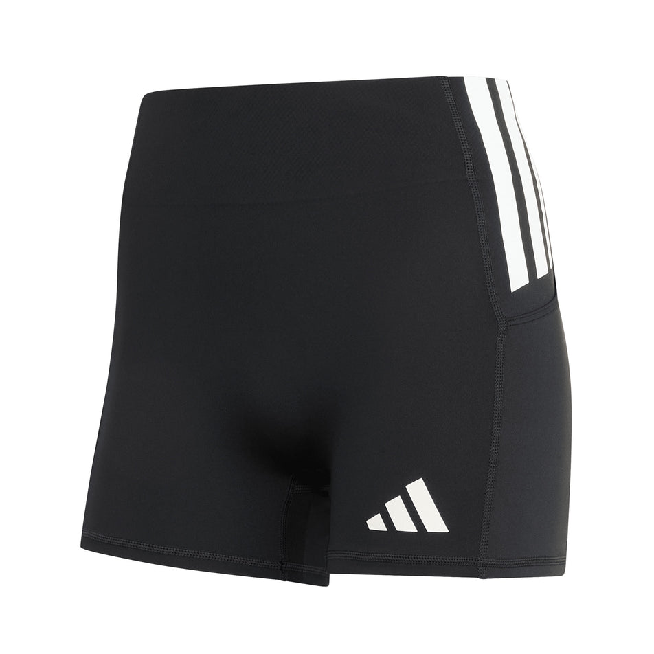 Front view of the adidas Women's Adizero Short Leggings in the Black colourway.