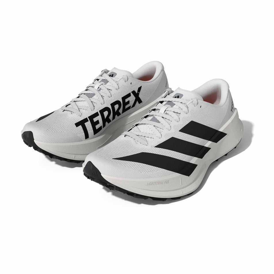 A pair of adidas Men's Terrex Agravic SL Running Shoes in the Ftwr White/Core Black/Ftwr White colourway.