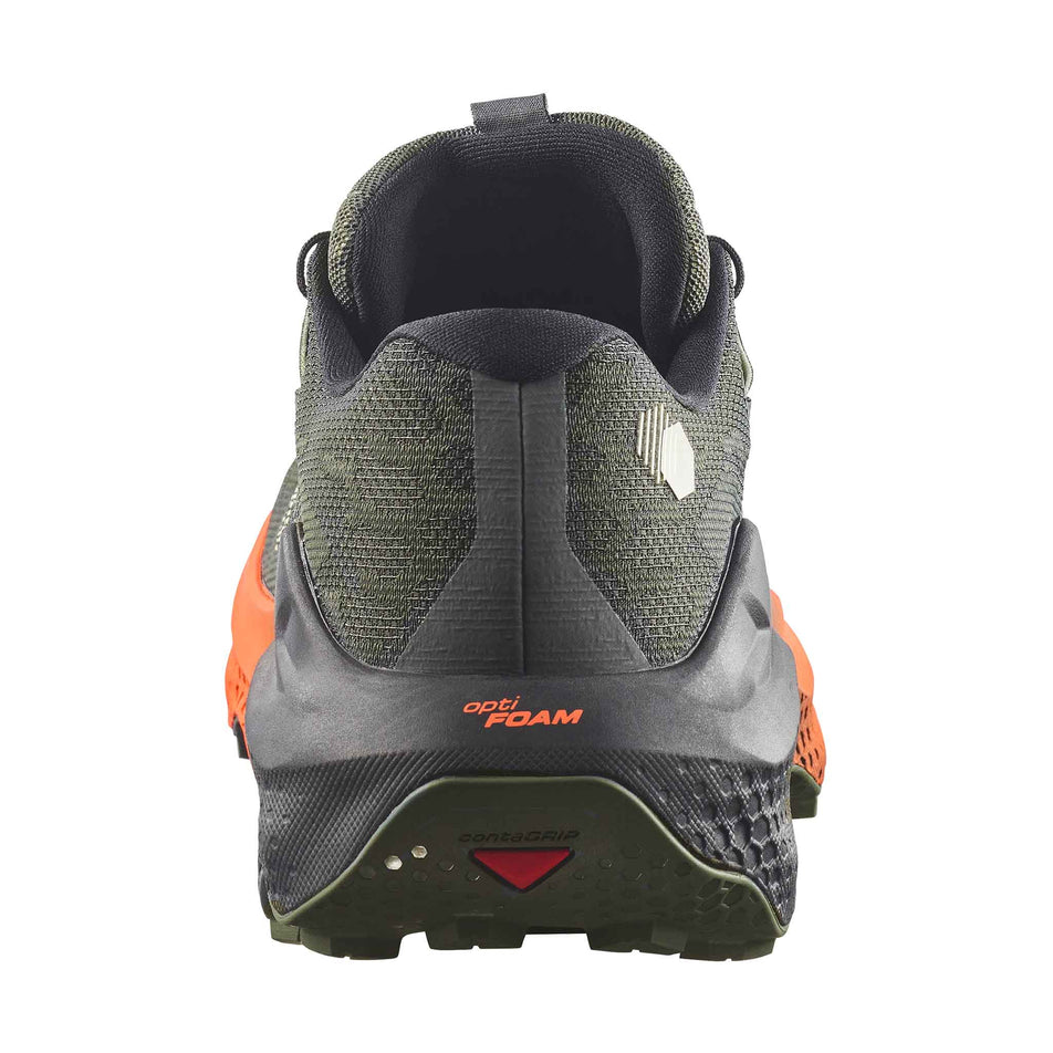 The back of the right shoe from a pair of Salomon Men's Ultra Glide 4 Trail Running Shoes in the Urban Chic/Black colourway.