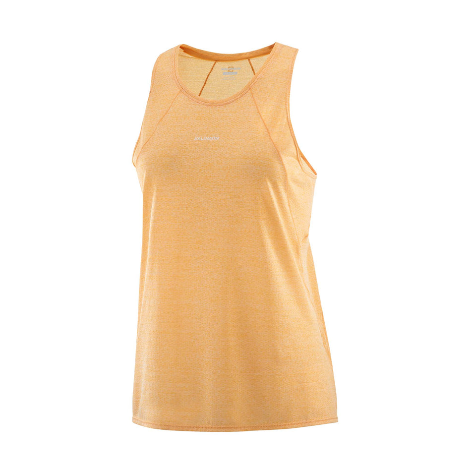 Front view of the Salomon Women's SHKout Air Tank in the Warm Apricot colourway. (8577418297506)