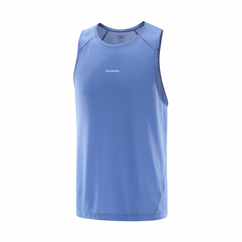 Front view of the Salomon Men's SHKout Core Tank in the Ultramarine colourway. (8577973059746)