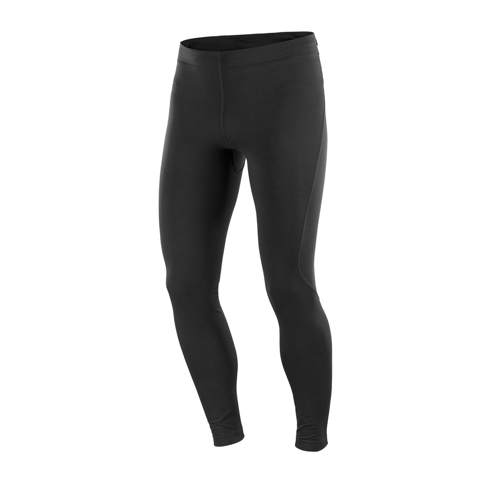 Front view of the Salomon Men's SHAKEout CORE Tights in theDeep Black colourway. (8736846545058)