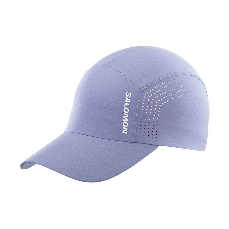 Front view of the Salomon Unisex SHKout Cap in the Blue Granite colourway. (8575964676258)