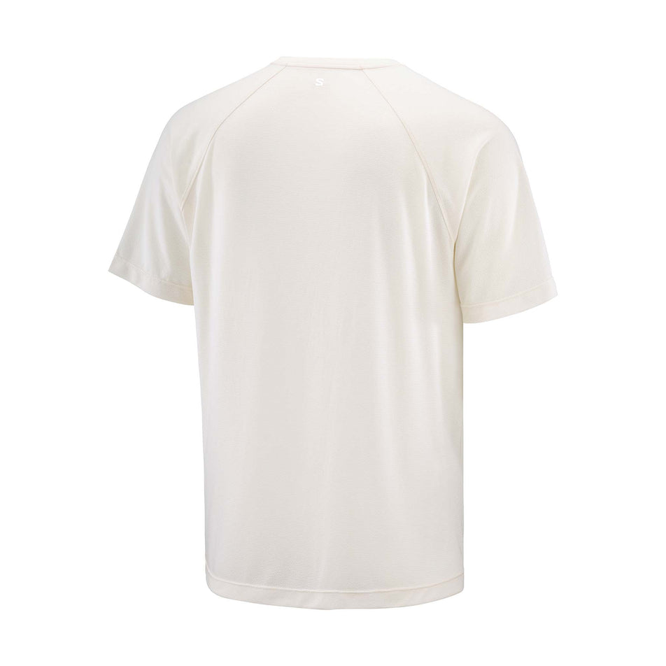 Back view of the Salomon Men's SHKout Core SS Tee in the Whisper White colourway.