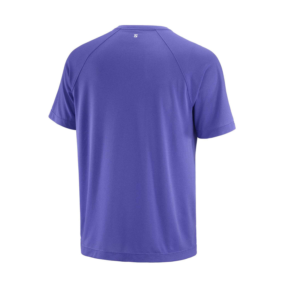 Back view of the Salomon Men's SHAKEout CORE Short-Sleeve T-Shirt in the Liberty colourway. (8736839893154)