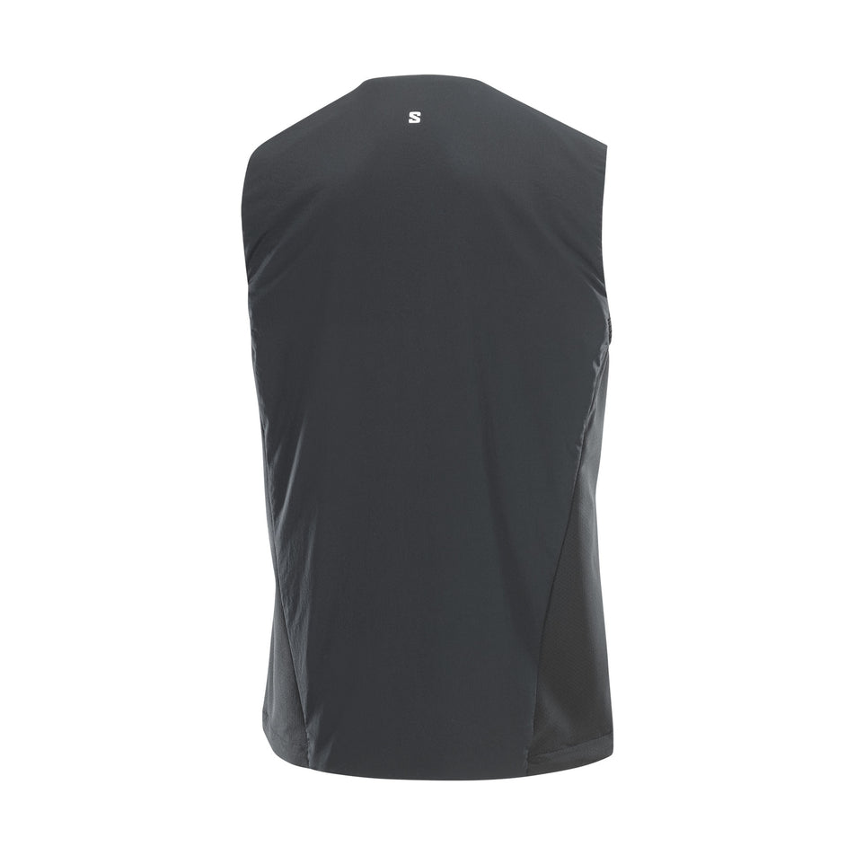 Back view of the Salomon Women's Mountain Flex Hybrid Running Vest in the Deep Black colourway. (8781884653730)