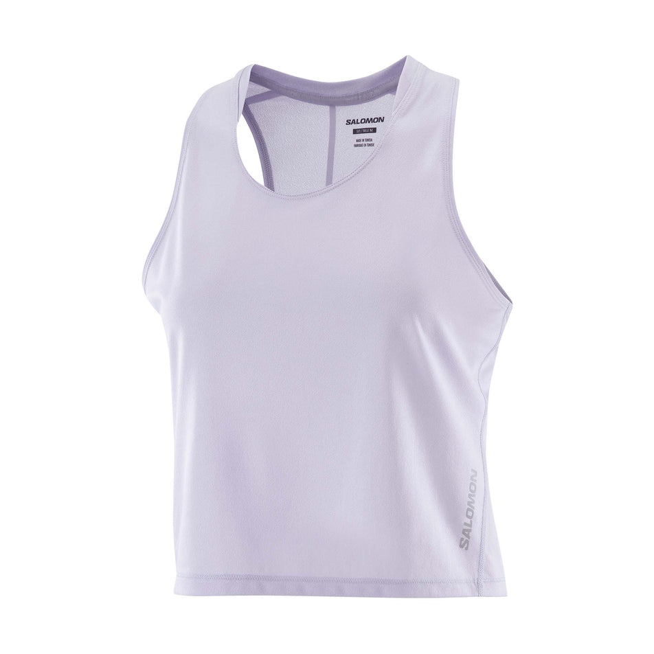 Front view of the Salomon Women's Sense Aero Tank in the Cosmic Sky colourway. (8577401487522)