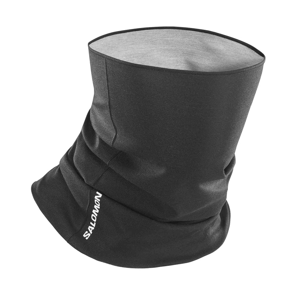 The Salomon Unisex Neck Gaiter in the Deep Black colourway.