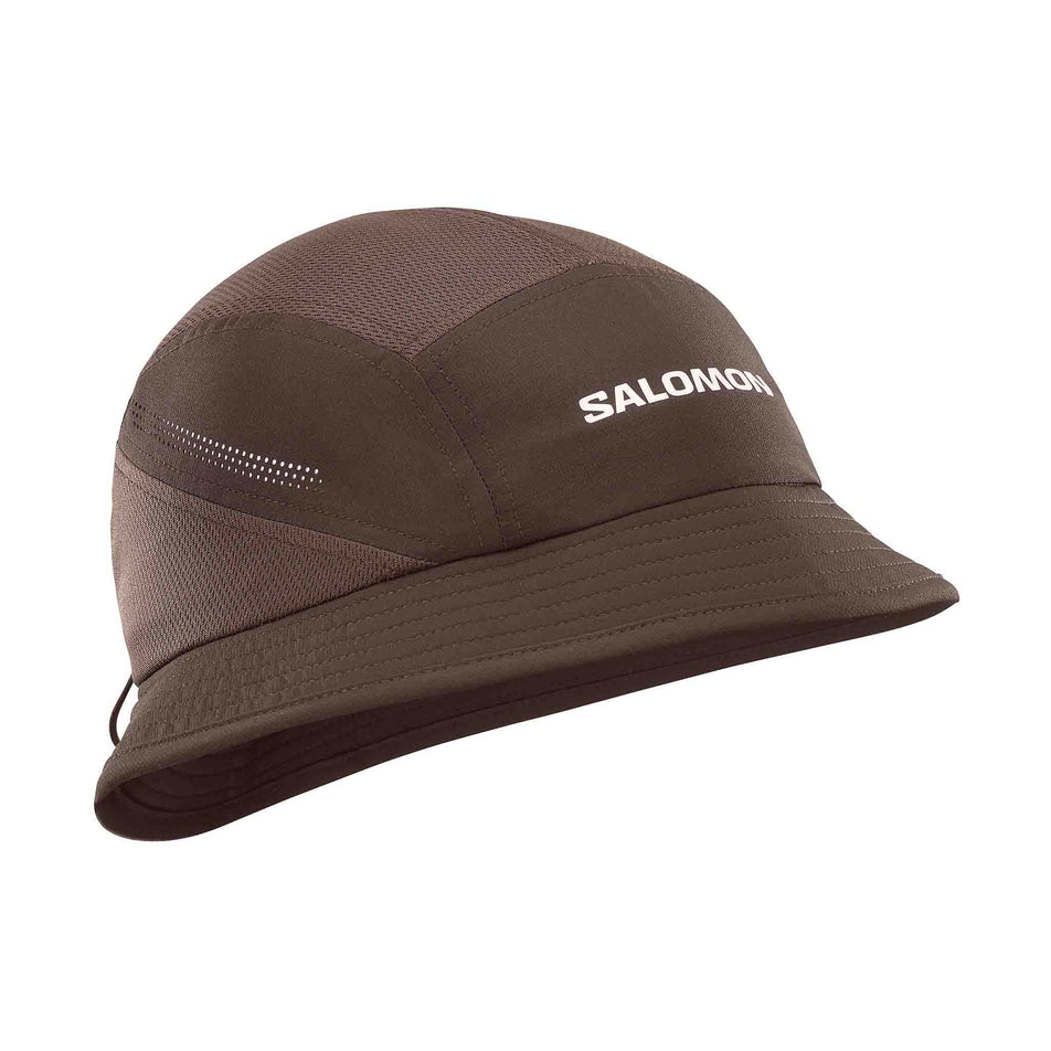 The Salomon Unisex Shakeout Bucket Hat in the Coffee Bean colourway.