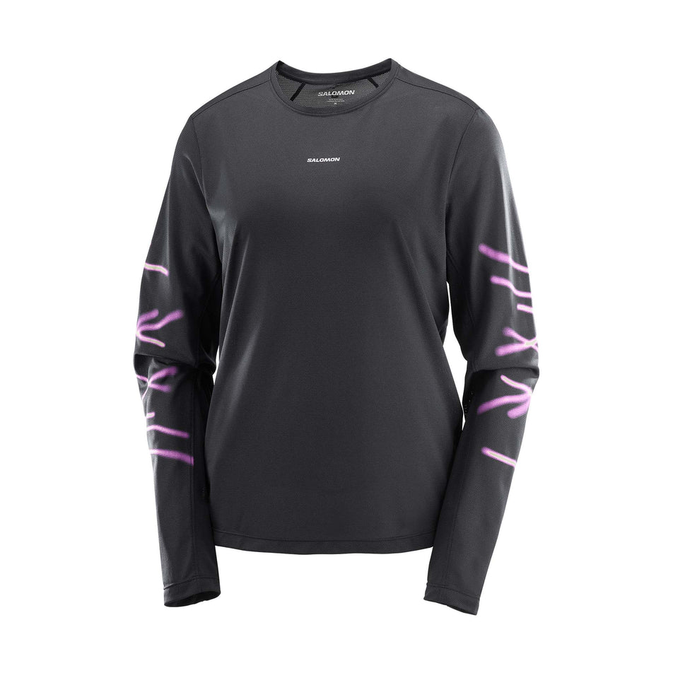 Salomon | Women's SHKout Core LS Tee GFX - Deep Black