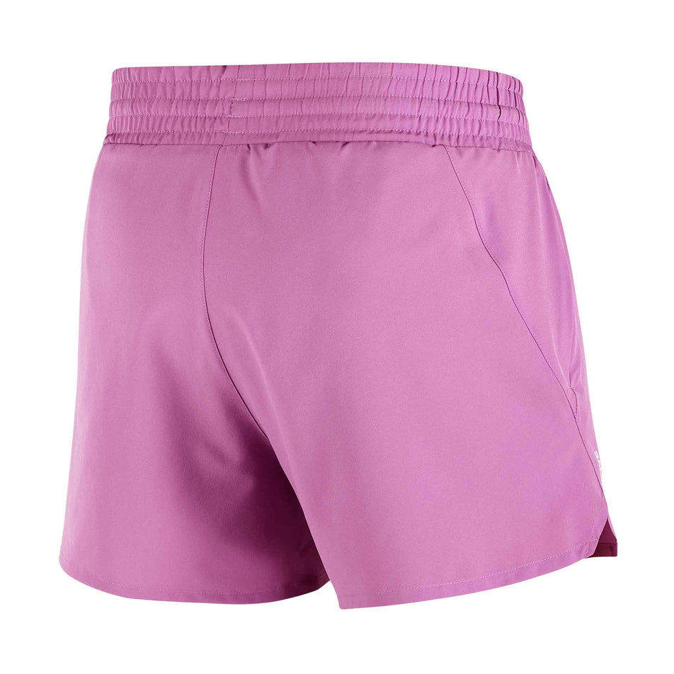 Back view of a model wearing the Salomon Women's Shakeout Core Shorts 4