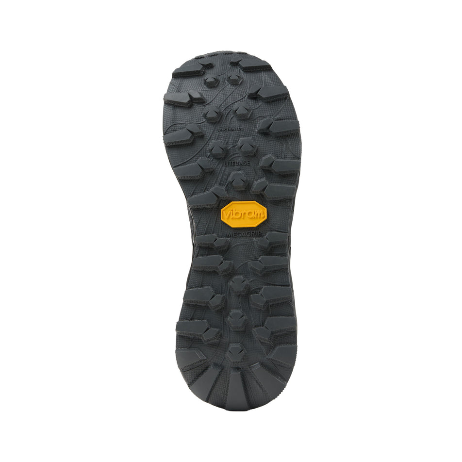 The outsole of the left shoe from a pair of NNormal Unisex Tomir 2.0 Running Shoes in the Black colourway. (8742924746914)