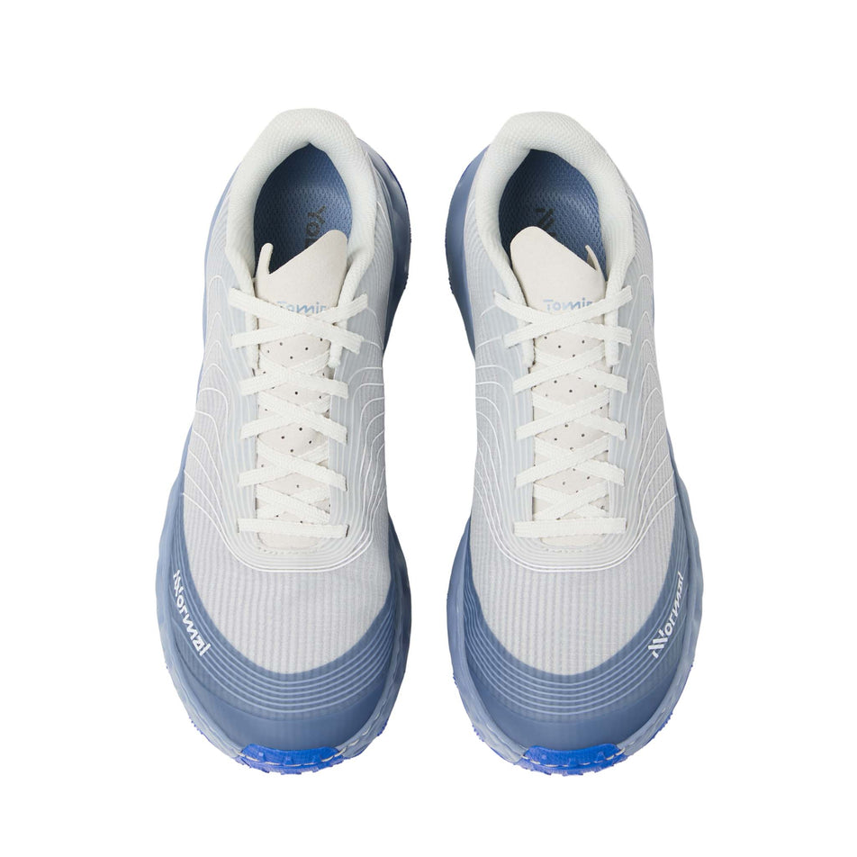 The uppers of a pair of NNormal Unisex Tomir 2.0 Running Shoes in the Blue colourway. (8742920978594)