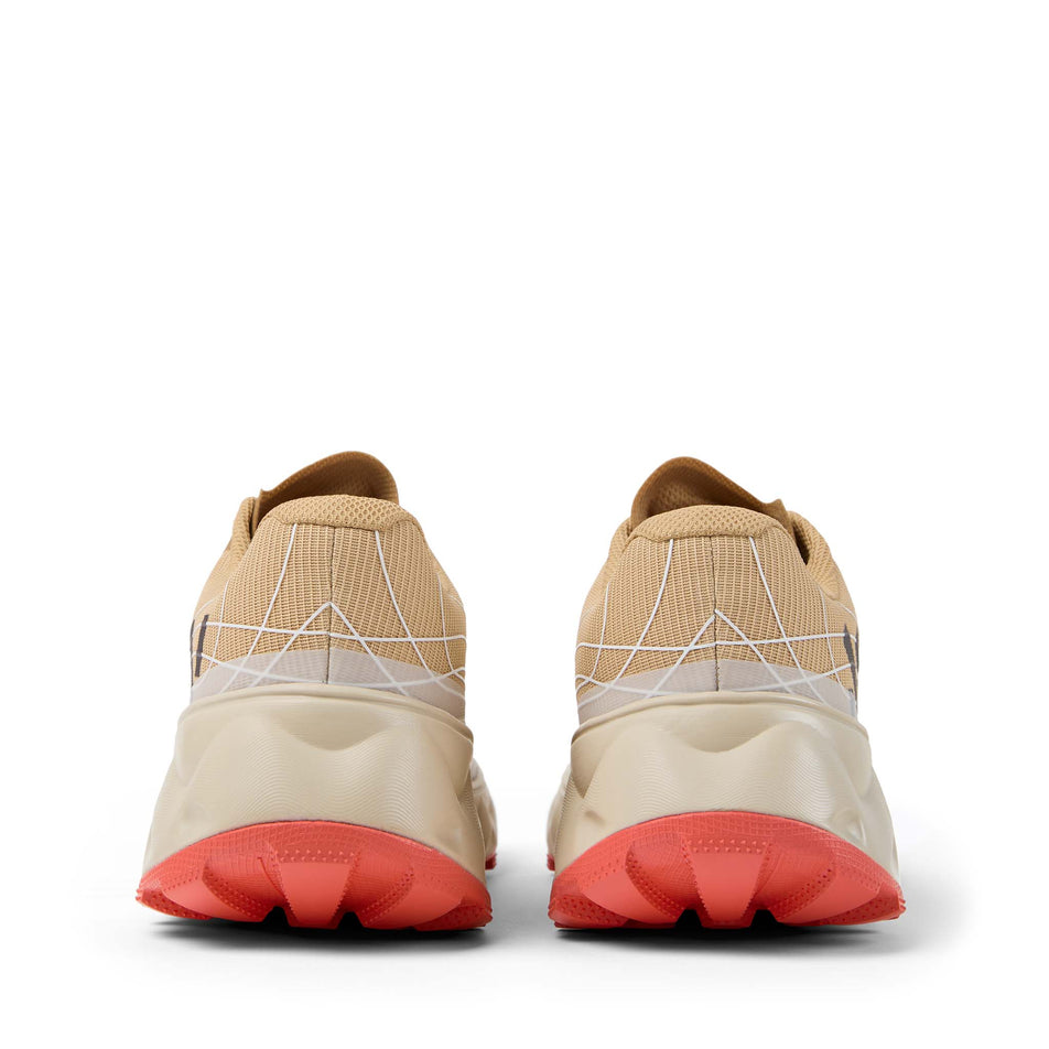 The back of a pair of NNormal Unisex Tomir 2.0 GTX Running Shoes in the Beige/White colourway.