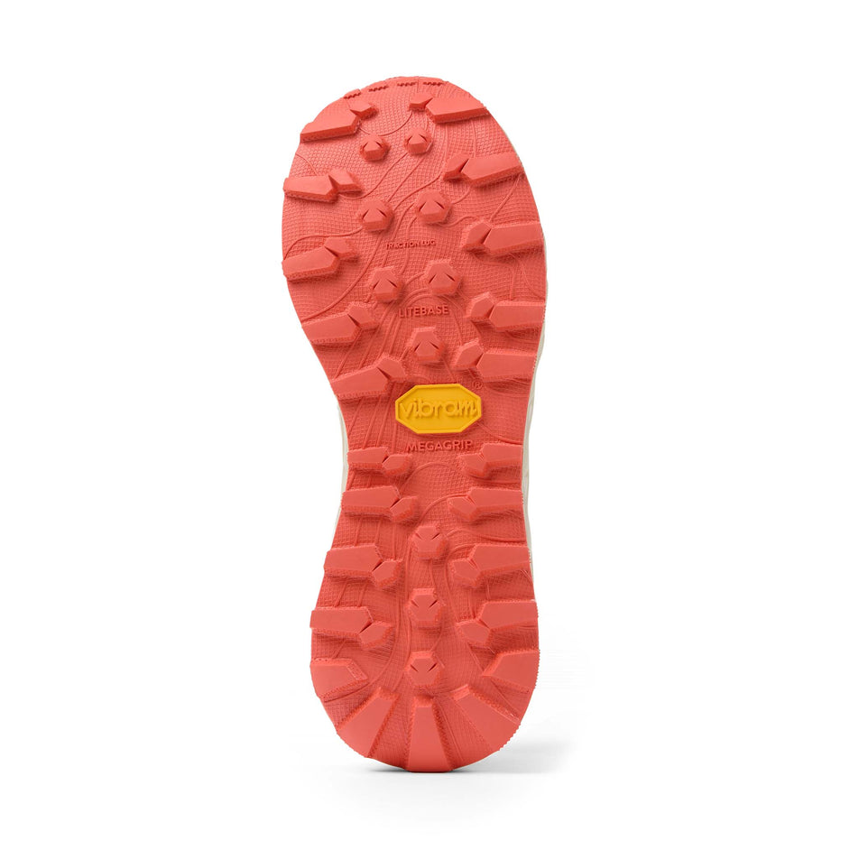 The outsole of the left shoe from a pair of NNormal Unisex Tomir 2.0 GTX Running Shoes in the Beige/White colourway.