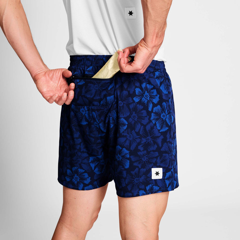 Front view of a model wearing a pair of SAYSKY Men's Flower Pace Shorts 5