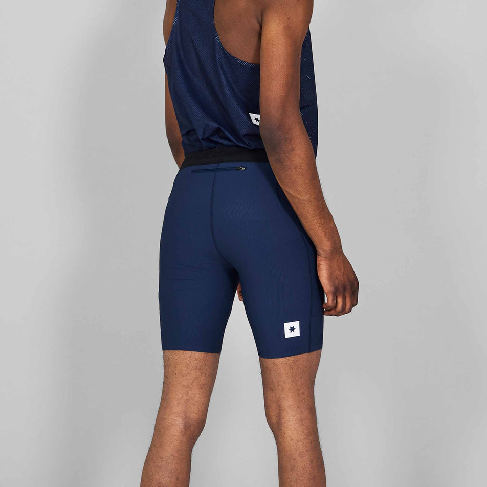 Back view of a model wearing the SAYSKY Men's Combat+ Rib Short Tights 8