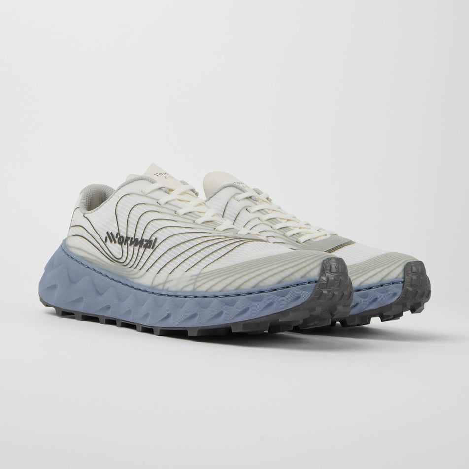 A pair of NNormal Unisex Trail Running Shoes in the white/blue colourway (7965460988066)