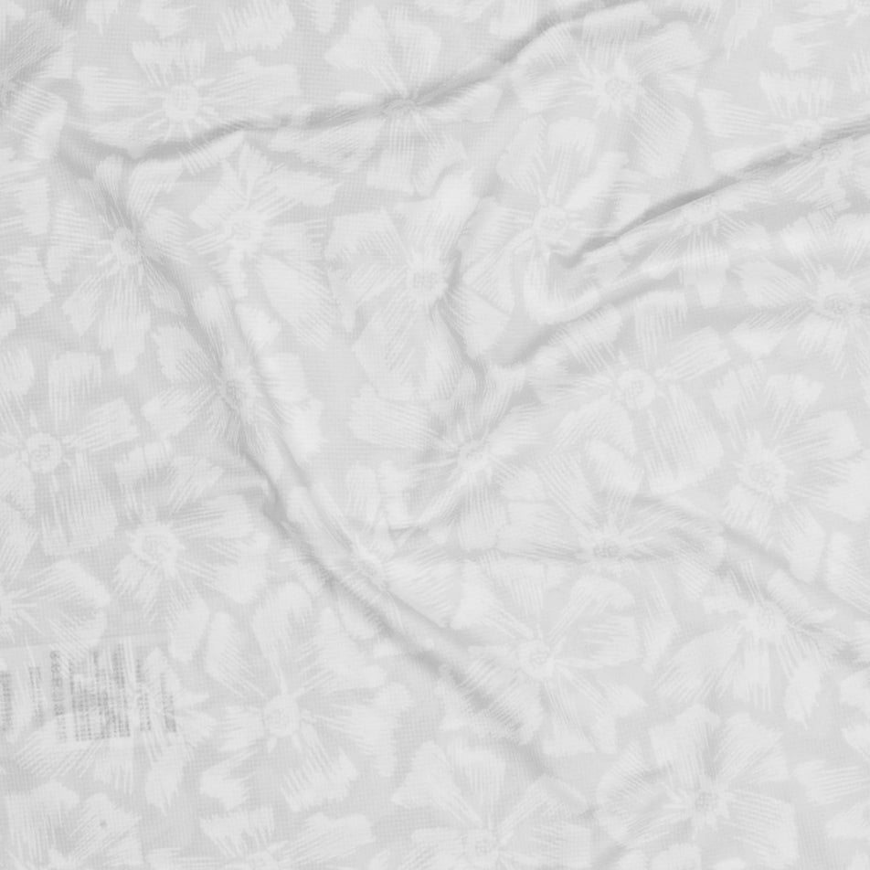 Close-up of the fabric on a SAYSKY Women's Flower Combat Singlet in the White AOP colourway. (8663041933474)