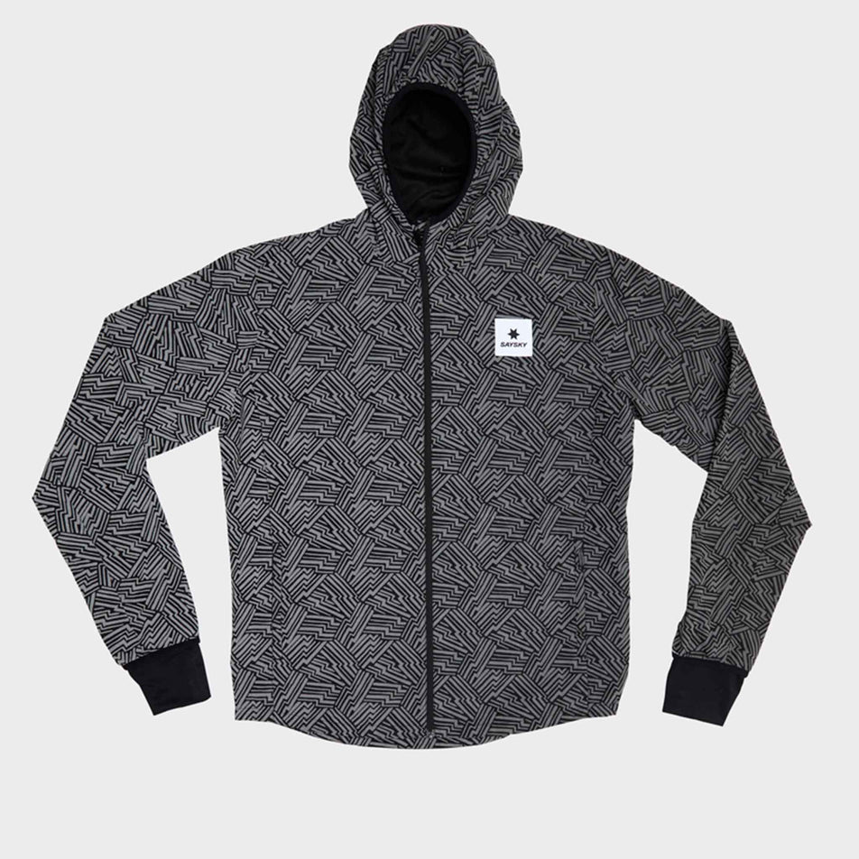 Front view of the SAYSKY Men's Reflective Blaze Jacket in the Black colourway. (8787878084770)