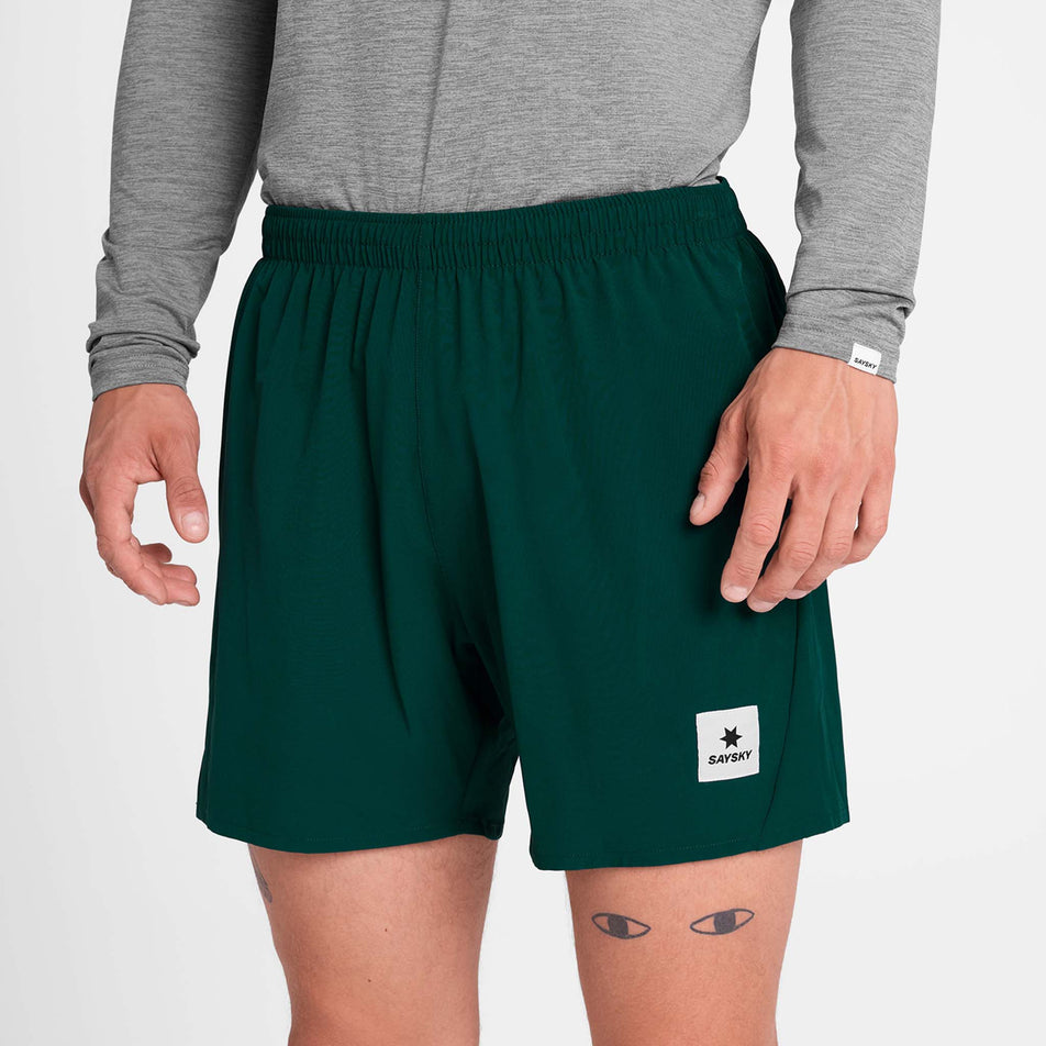 Front view of a model wearing the SAYSKY Men's Pace Shorts 5