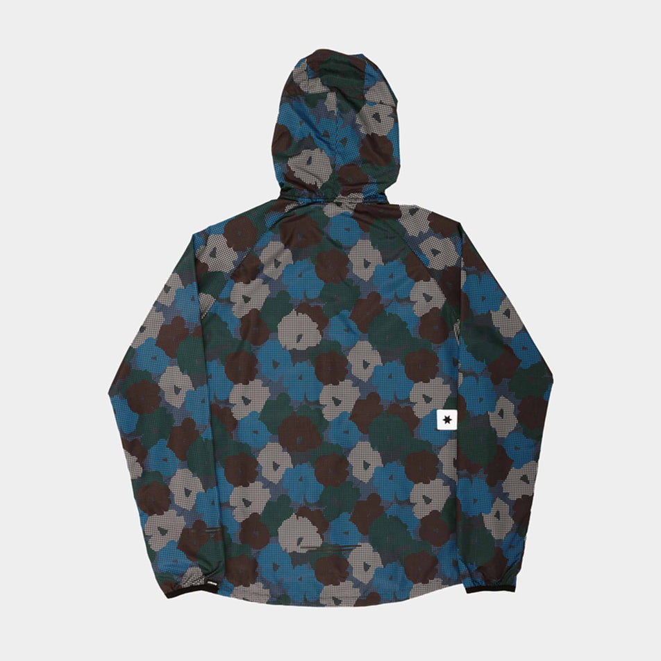 Back view of a SAYSKY Women's Flower Pace Jacket in the Blue AOP colourway. (8756501971106)