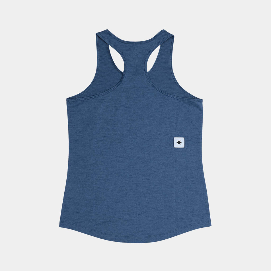 Back view of the SAYSKY Women's Logo Combat Pro Singlet in the Blue colourway. (8730948141218)