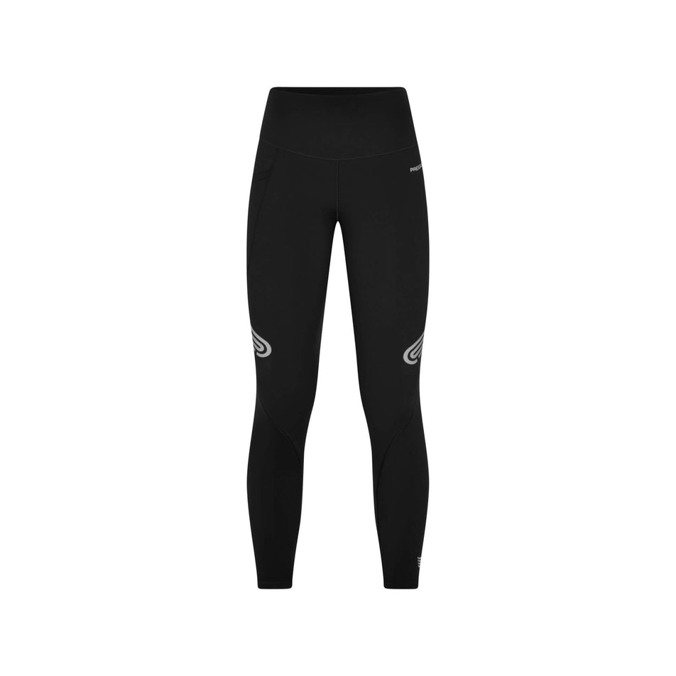 Front view of the Pressio Women's EQ Tight-High Rise in the Black colourway. (8475843494050)