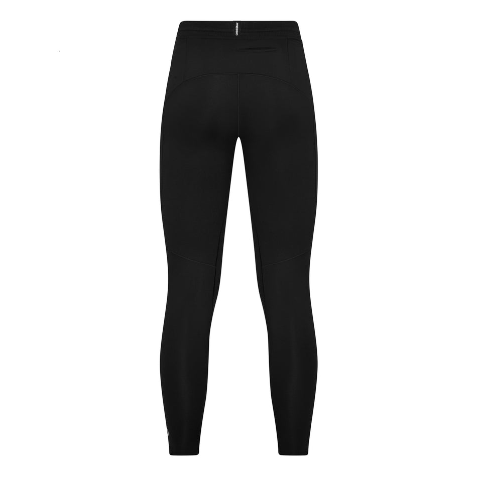 Back view of the Pressio Women's EQ Run Tight - Low Rise in the Black colourway. (8622485864610)