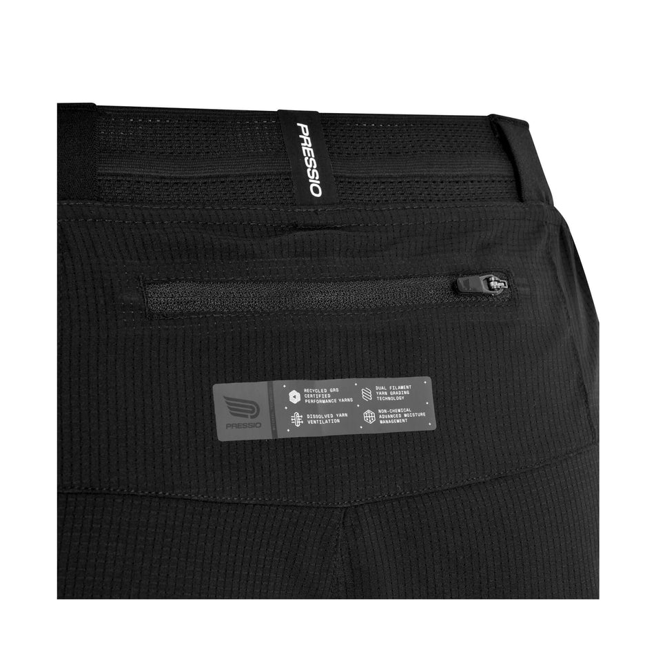 Close-up of the zip back pocket on the Pressio Women's Elite 3