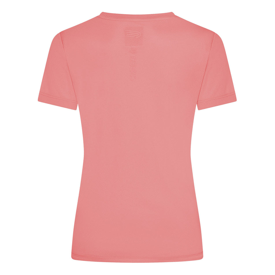 Back view of the Pressio Women's Sustain S/S Top in the Strawberry Ice colourway. (8622604484770)