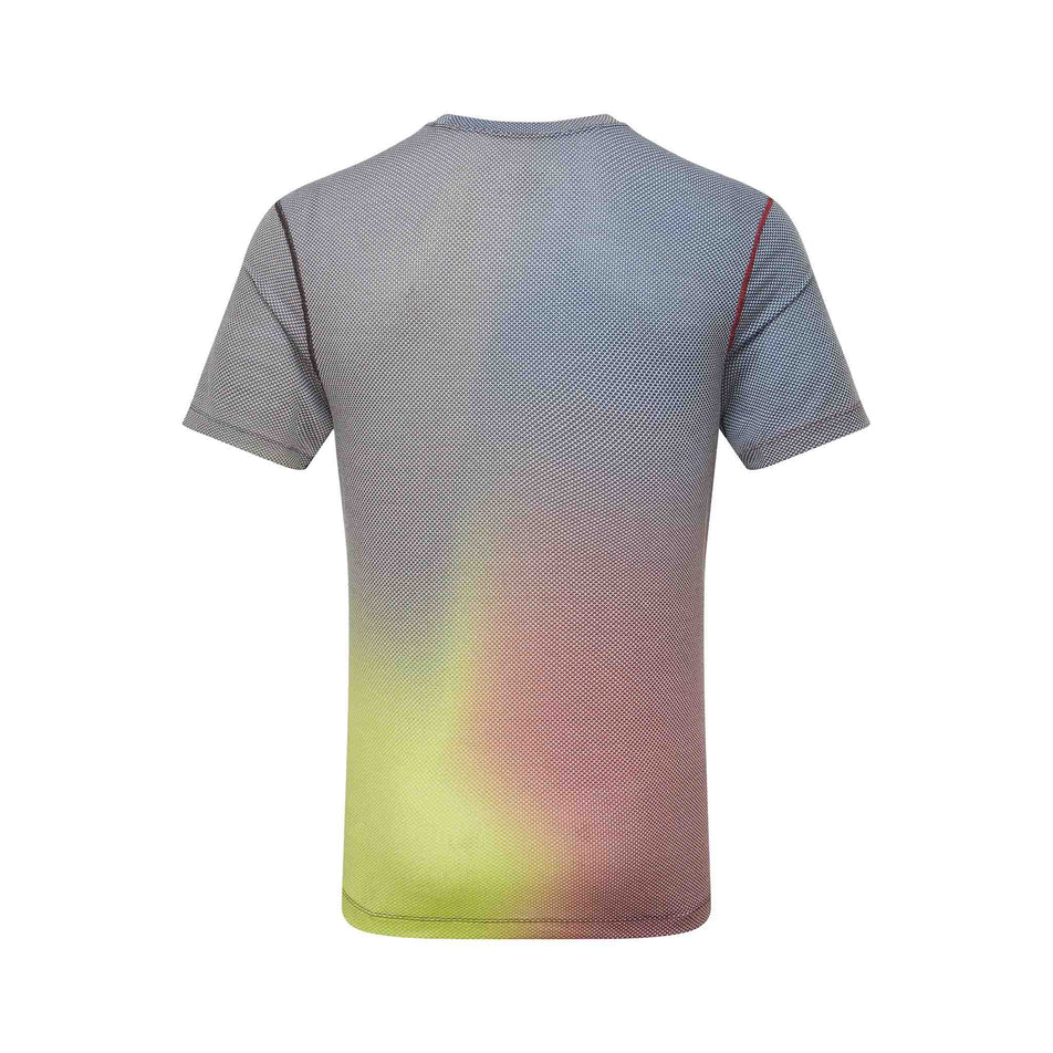 Back view of the Ronhill Men's Tech Golden Hour Tee in the Acid Merge colourway. (8742874513570)