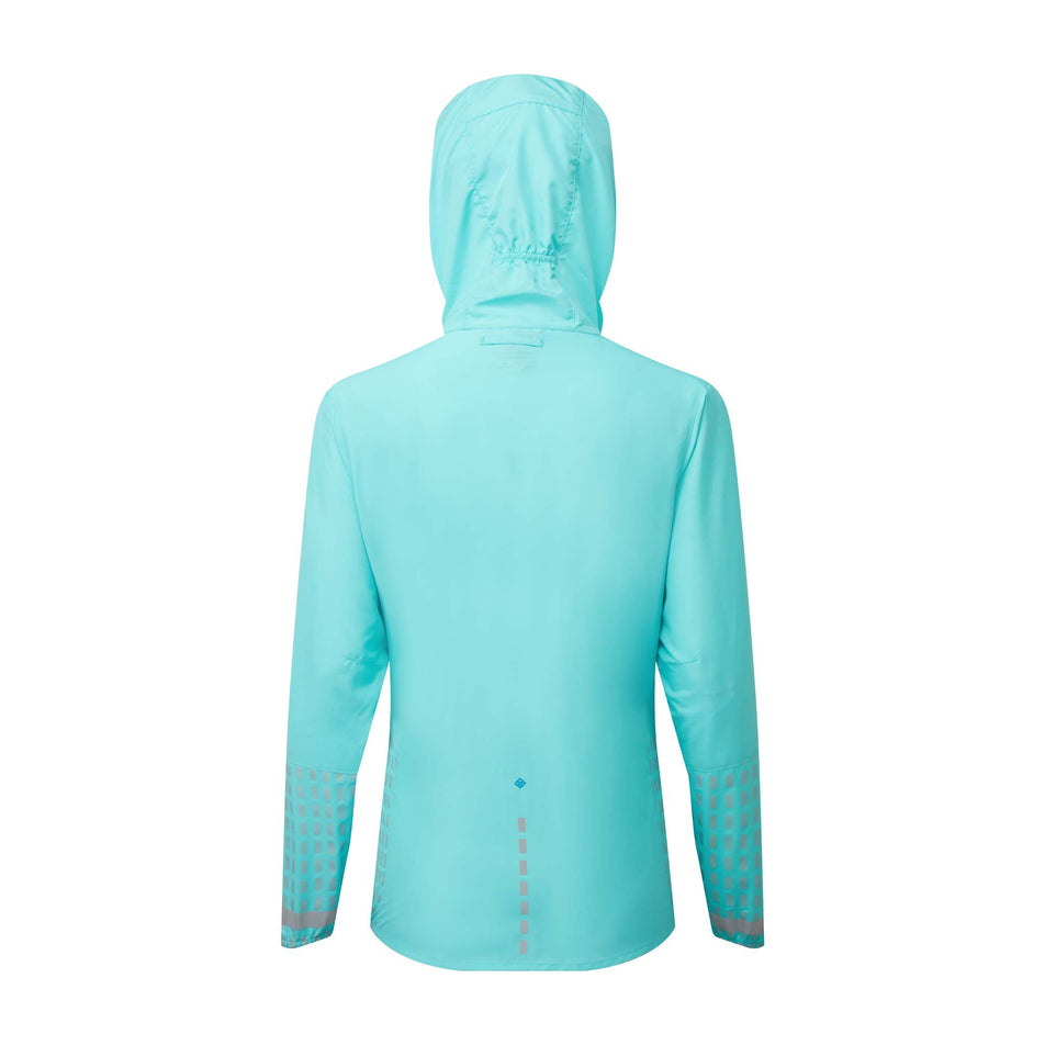 Back view of the Ronhill Women's Tech Afterhours Jacket in the Aquamint/Reflect colourway (8160853983394)