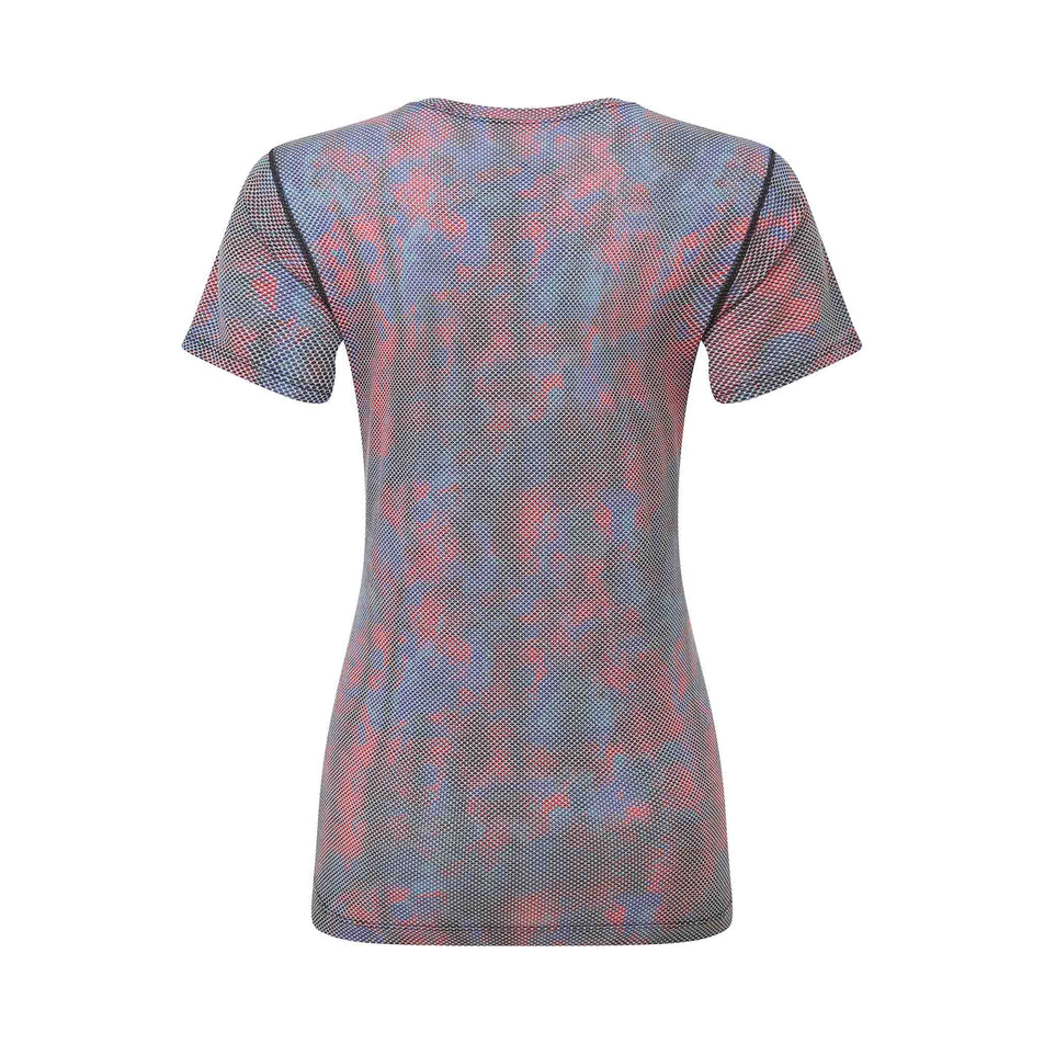 Back view of the Ronhill Women's Tech Golden Hour Tee in the Multi Daydream colourway. (8564967375010)