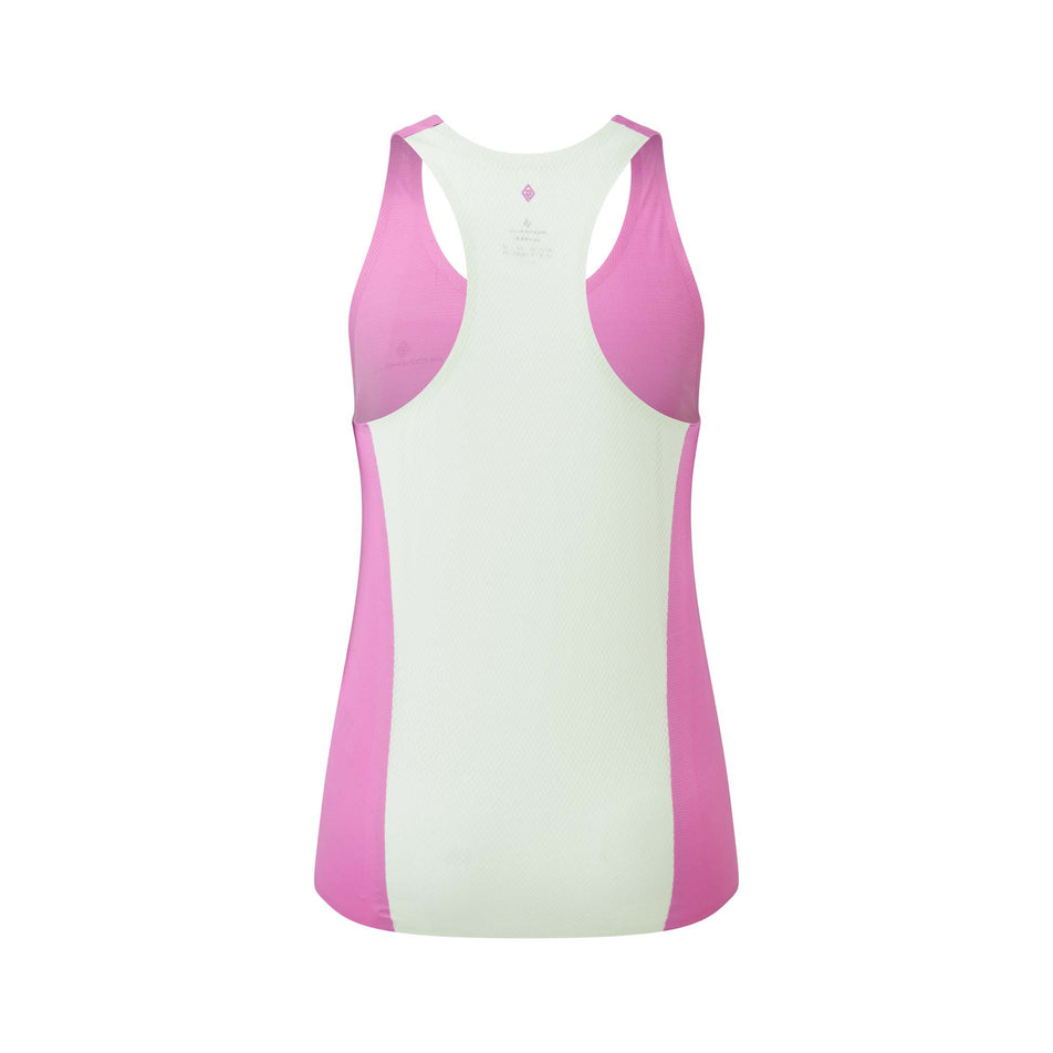 Back view of a Women's Tech Race Vest in the Fuchsia/Honeydew colourway (8159305826466)