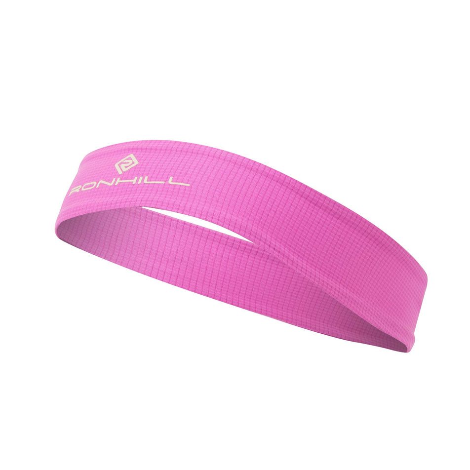 A Ronhill Unisex Lightweight Headband in the Fuchsia/Honeydew colourway (8160976830626)