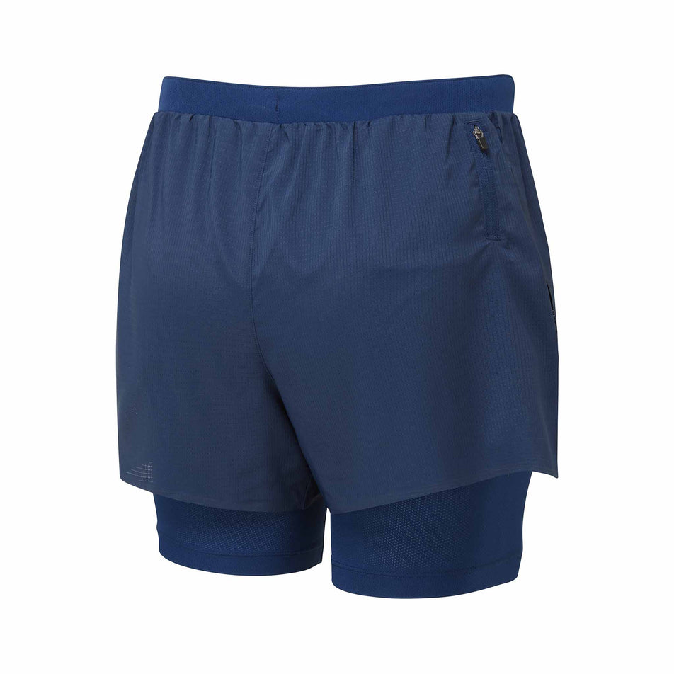 The back of the Ronhill Women's Tech Race Twin Short in the Dark Navy/Razzmatazz colourway. (8583390822562)