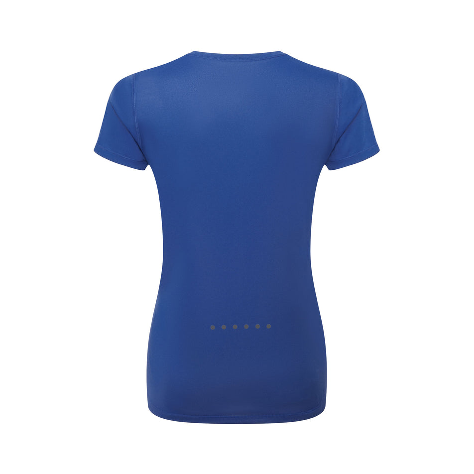 The back of a Ronhill Women's Core S/S Tee in the Tidal/Bright White colourway. (8563605864610)