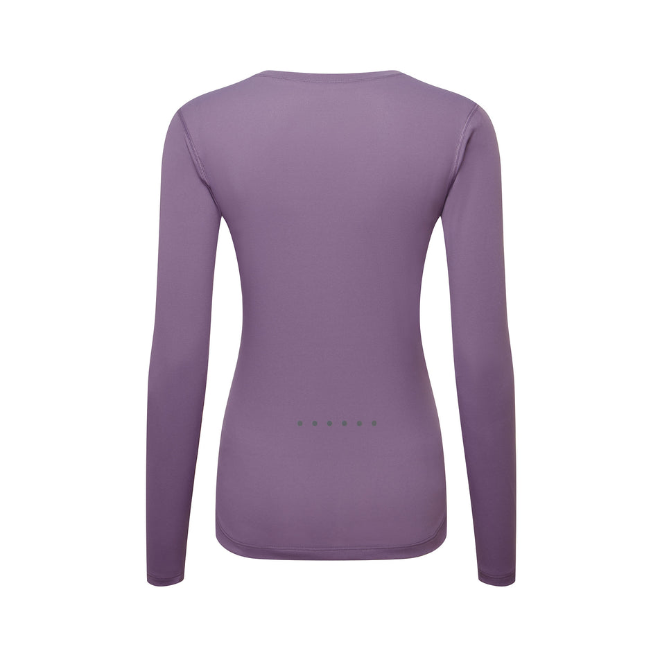 Back view of the Ronhill Women's Core L/S Tee in the Dark Iris/Iris colourway. (8742760022178)