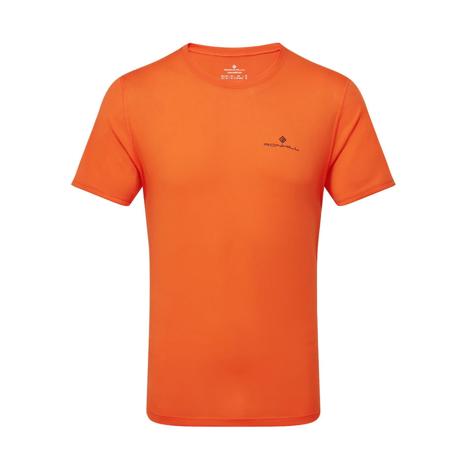 Front view of the Ronhill Men's Core S/S Tee in the Ronhill Red/Black colourway.