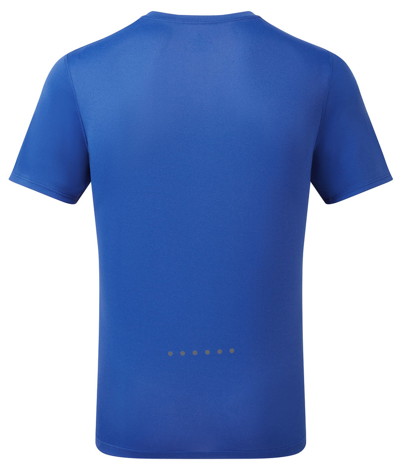 Back view of the Ronhill Men's Core S/S Tee in the Dark Cobalt/Bright White colourway. (8490970611874)