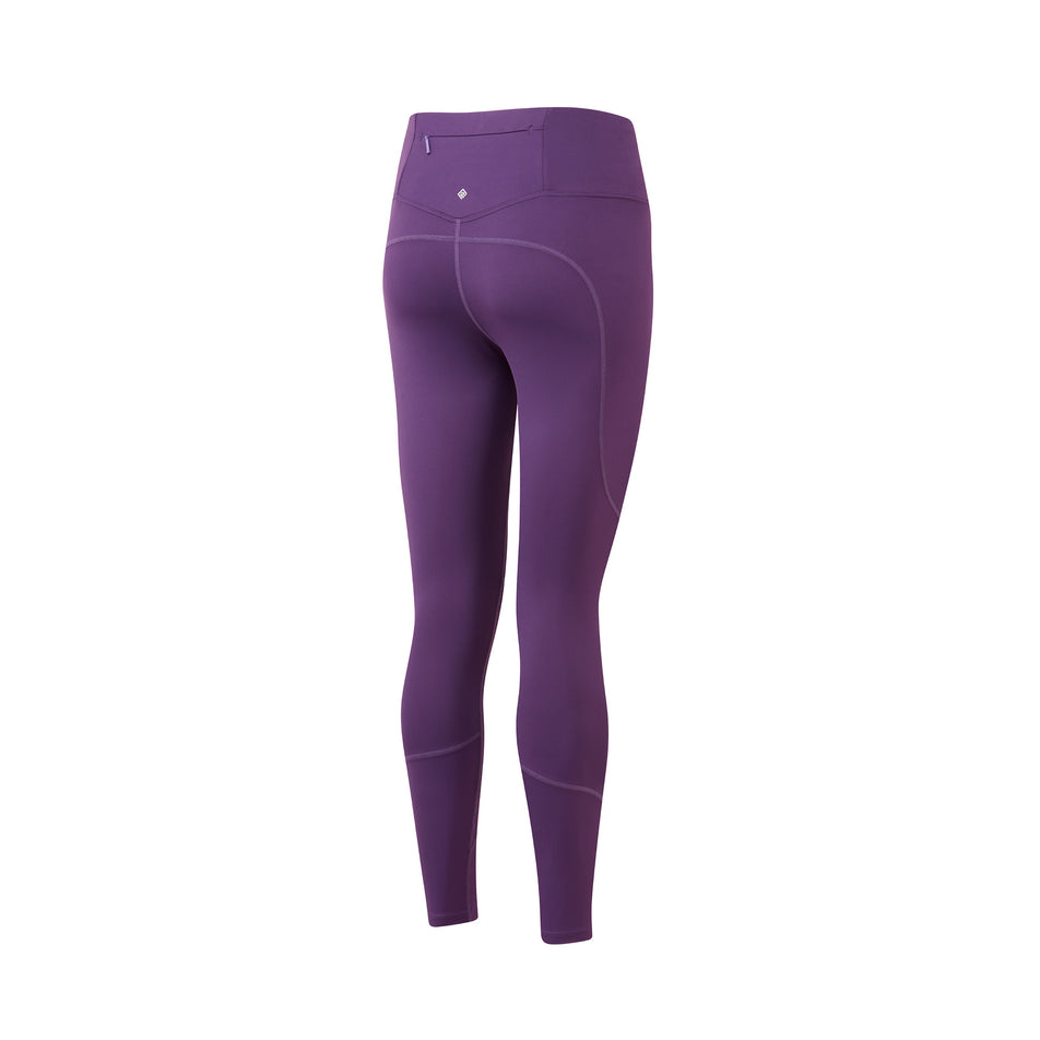 Back view of the Ronhill Women's Tech Tight in the Damson colourway. (8489979510946)