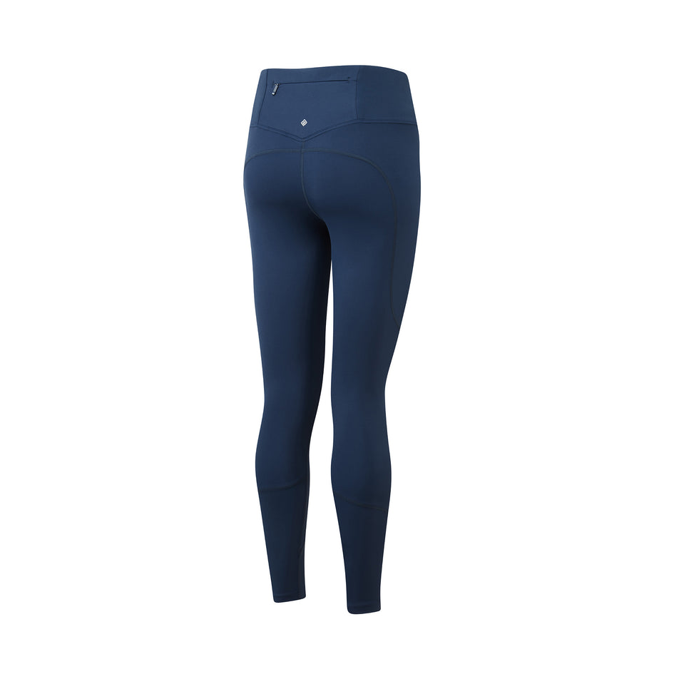 Back view of the Ronhill Women's Tech Tight in the Dark Navy colourway. (8469366079650)
