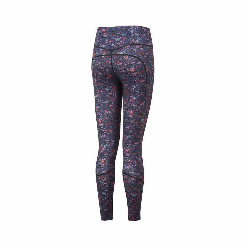 Back view of the Ronhill Women's Tech Tight in the Dark Navy Twilight colourway. (8564970979490)