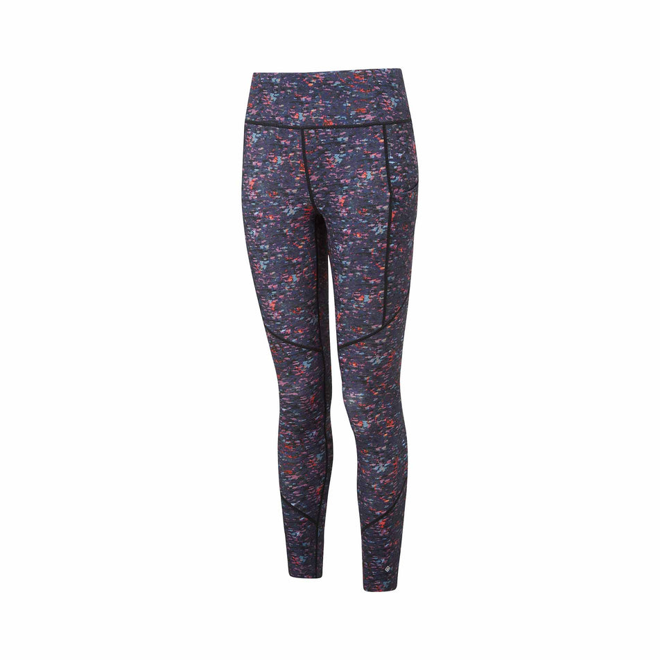 Front view of the Ronhill Women's Tech Tight in the Dark Navy Twilight colourway. (8564970979490)