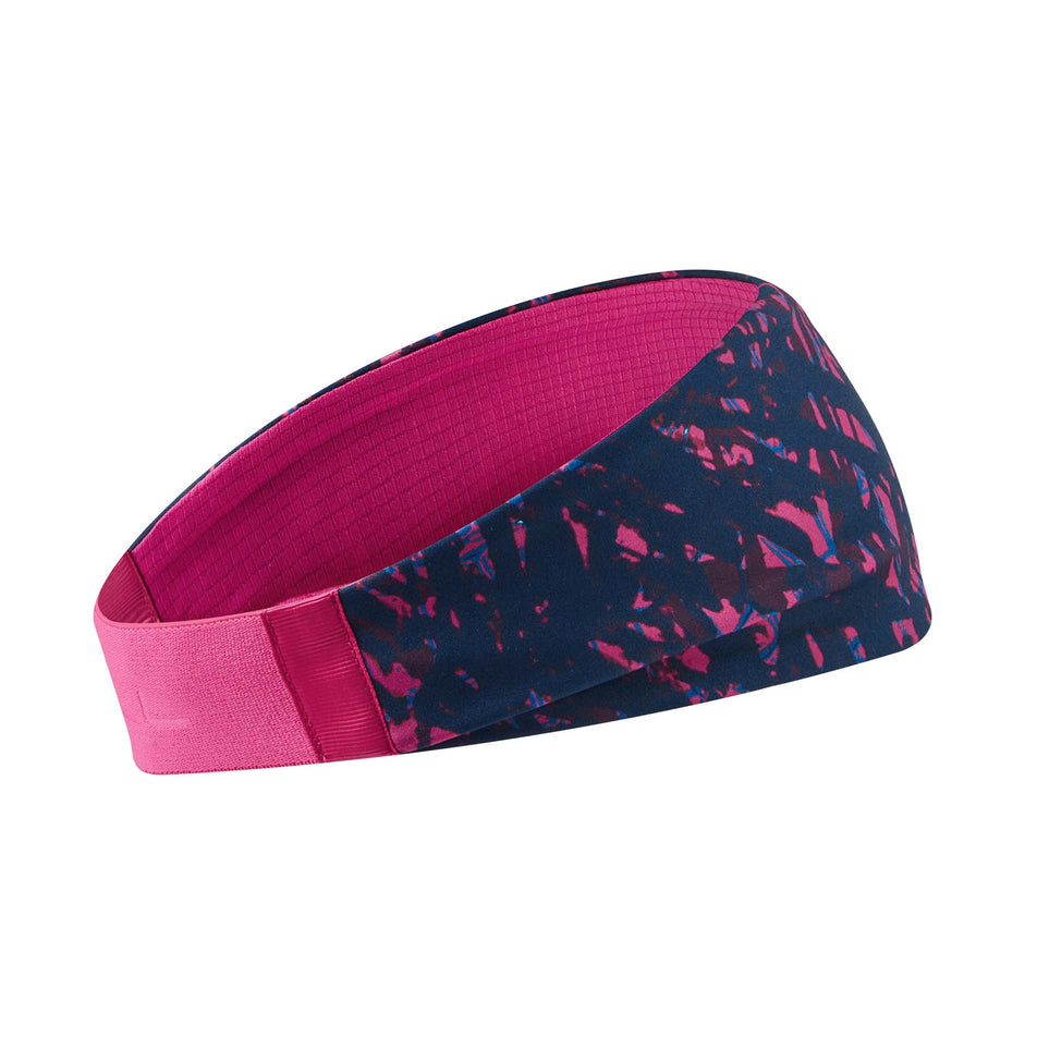 Back view of the Ronhill Unisex Reversible Headband in the Dark Navy Blaze colourway.