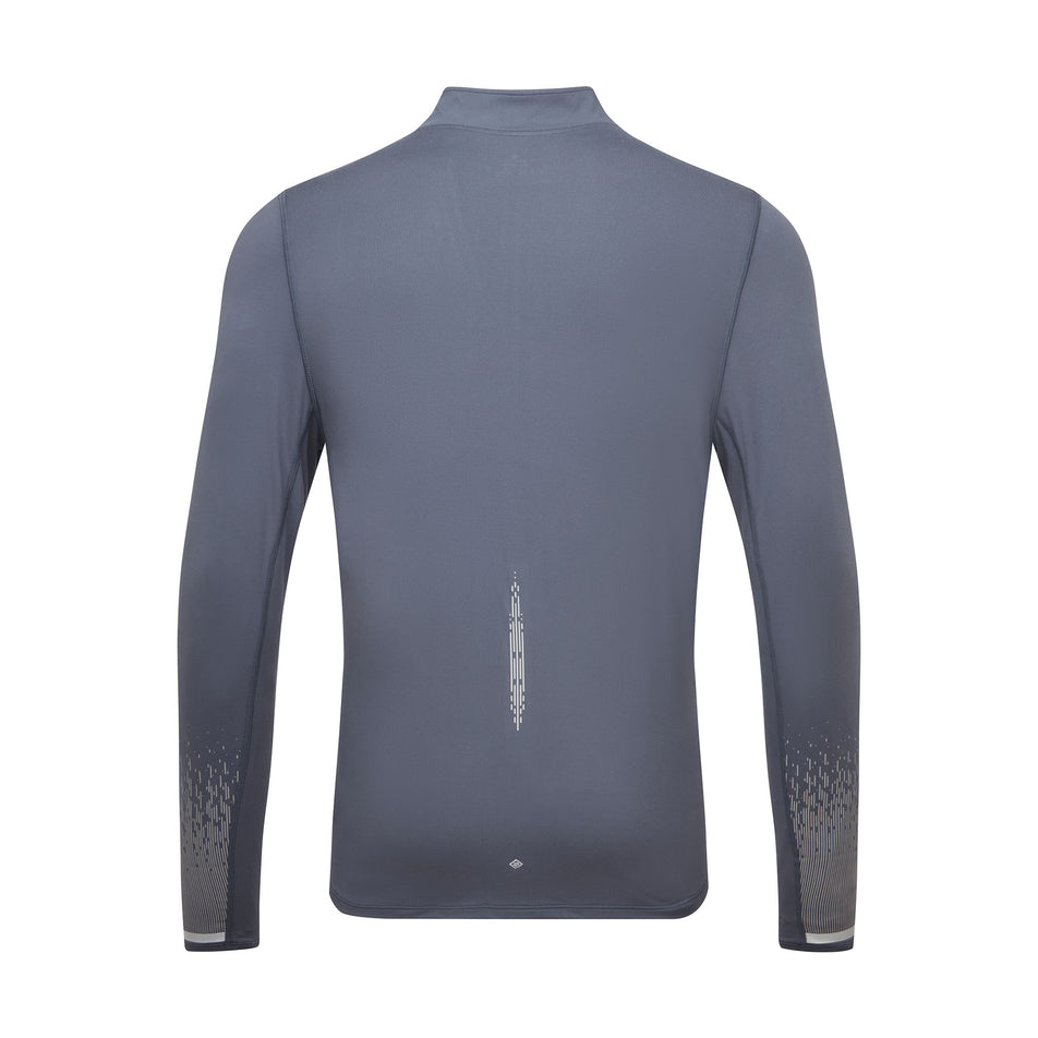 Back view of the Ronhill Men's Tech Reflect 1/2 Zip in the Anchor/Reflect colourway. (8747638522018)