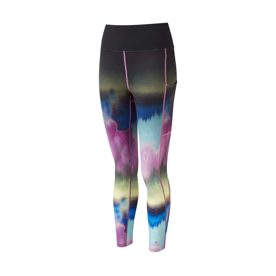 Front view of the Ronhill Women's Tech Gradient Crop Tight in the Multi Mirage colourway (8160844742818)