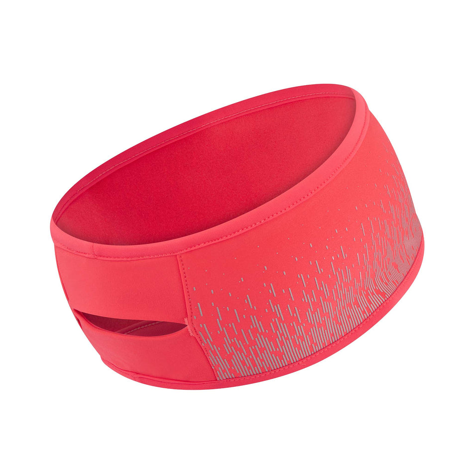 Back view of the Ronhill Unisex Reflect Headband in the Hot Coral/Reflect colourway. (8748855296162)